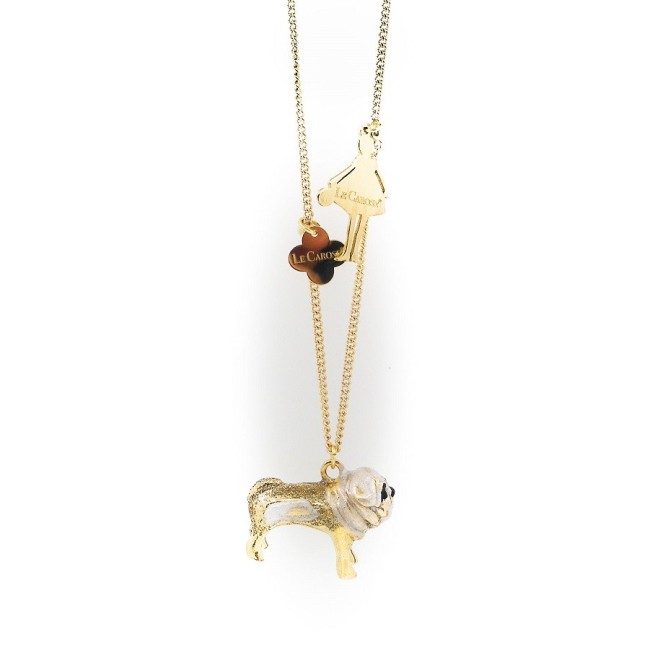 Collana Le Carose con pendente cane Bulldog
