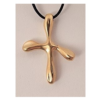 Mater Briga Croce con braccio spezzato in bronzo dorato