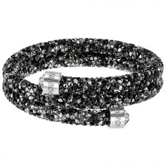 Swarovski Crystaldust bracciale doppio giro Dark S