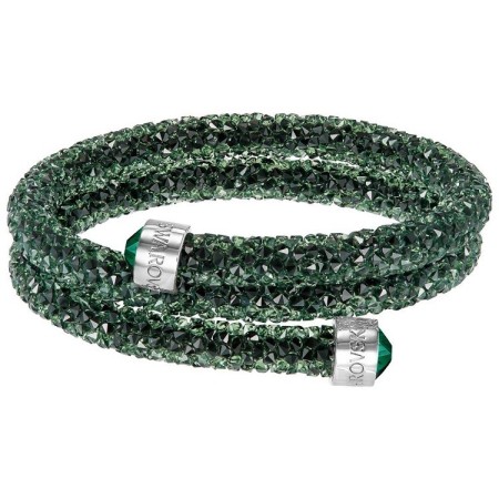 Swarovski Crystaldust bracciale doppio giro Green M