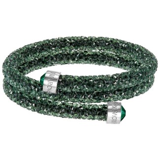 Swarovski Crystaldust bracciale doppio giro Green S