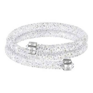 Swarovski Crystaldust bracciale doppio giro White S