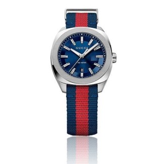 Mens Gucci Watch Red strap blau GG2570-YA142304