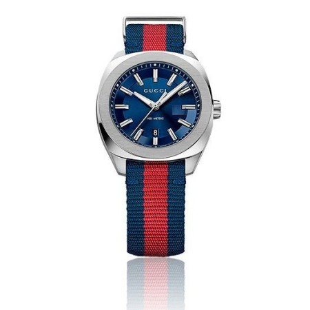 Mens Gucci Watch Red strap blue GG2570-YA142304