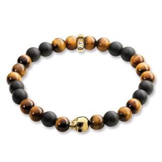 Thomas Sabo Armband mit Tiger Eye Perlen und Obsidian