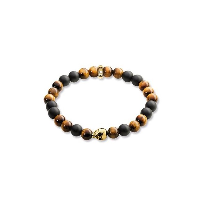 Thomas Sabo Armband mit Tiger Eye Perlen und Obsidian