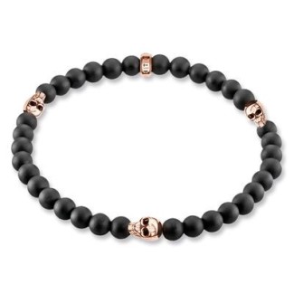Thomas Sabo bracelet with Obsidian beads and silver components