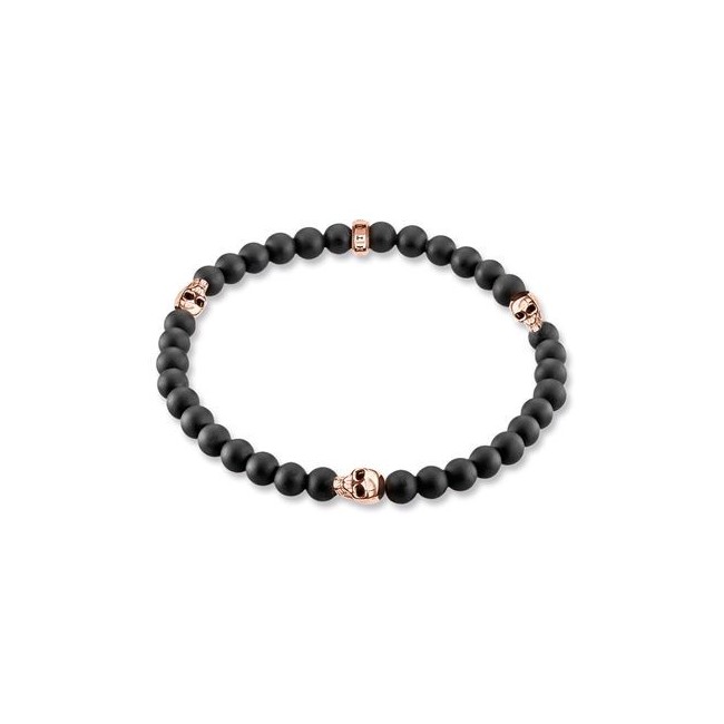 Thomas Sabo bracelet with Obsidian beads and silver components