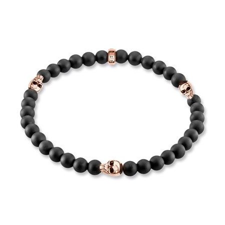 Thomas Sabo bracelet with Obsidian beads and silver components