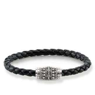 Bracciale Thomas Sabo in pelle con teschi - UB001682311L19