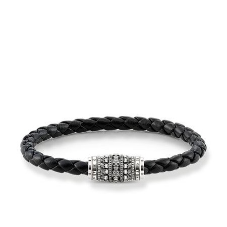 Bracciale Thomas Sabo in pelle con teschi - UB001682311L19