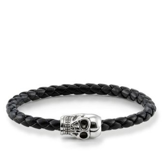 Bracciale Thomas Sabo in pelle con teschio - UB001082311L19