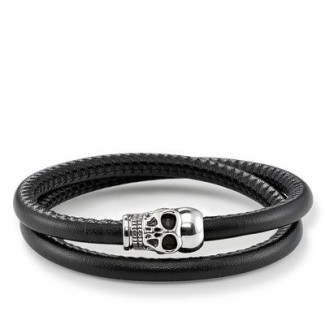 Thomas Sabo bracelet leather skull-UB001082511L40