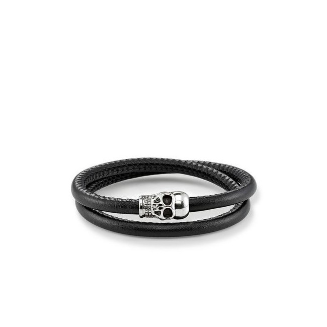 Thomas Sabo Armband Leder Schädel-UB001082511L40