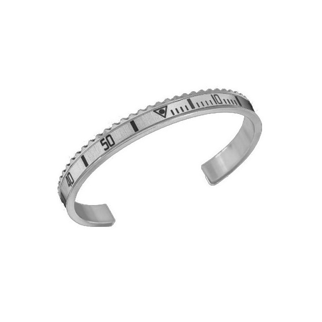 Polished steel bracelet white Speedometer