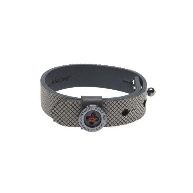 Bracciale uomo Keep Me incanto e fascino grigio - KMMUSIF