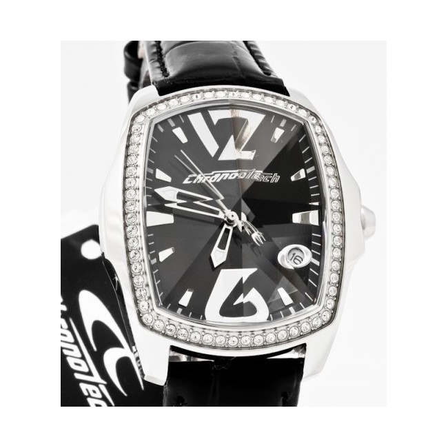 Chronotech Lady Strass schwarz Prisma CT. 7896LS-07