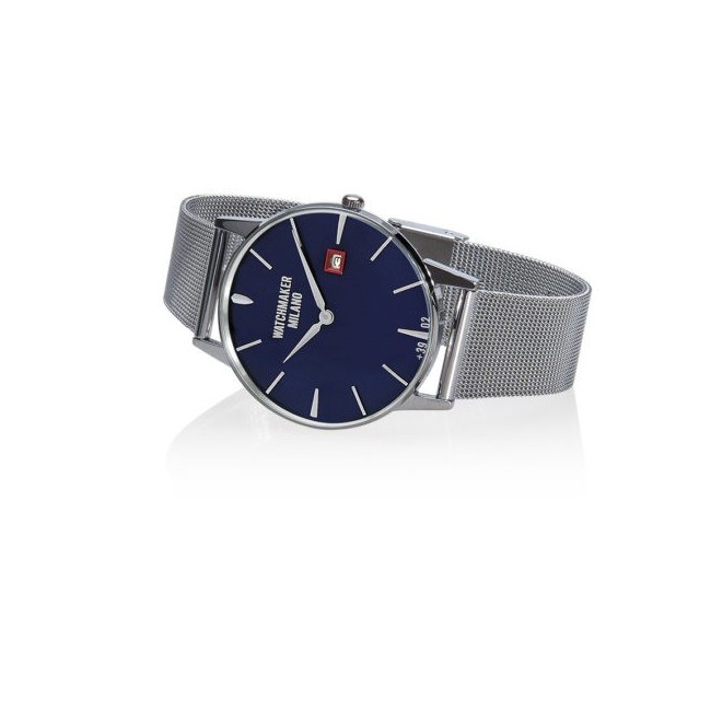 Orologio Vintage Watchmaker Milano blu con maglia milanese