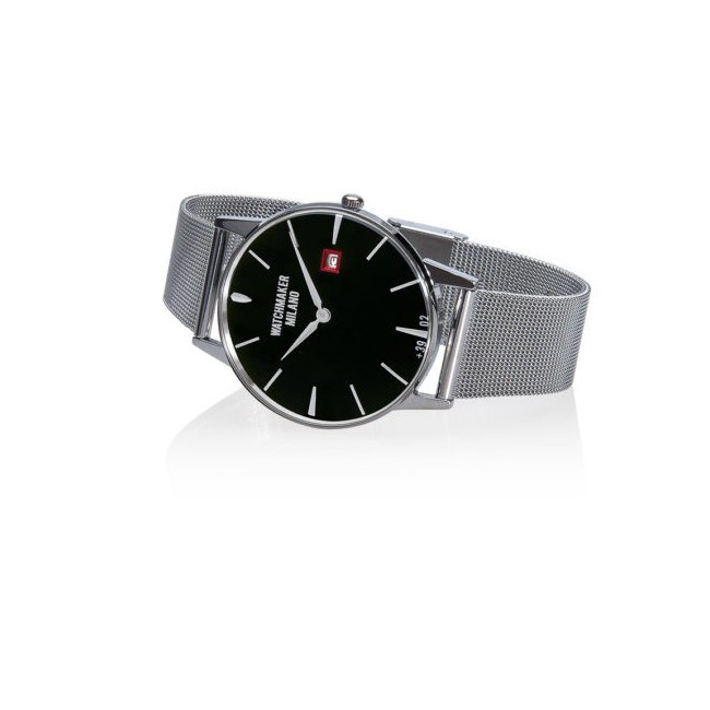 Orologio Vintage Watchmaker Milano nero con maglia milanese