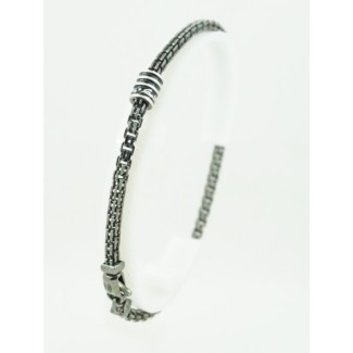 Bracciale uomo catena brunita quadri Salvini - 20071763