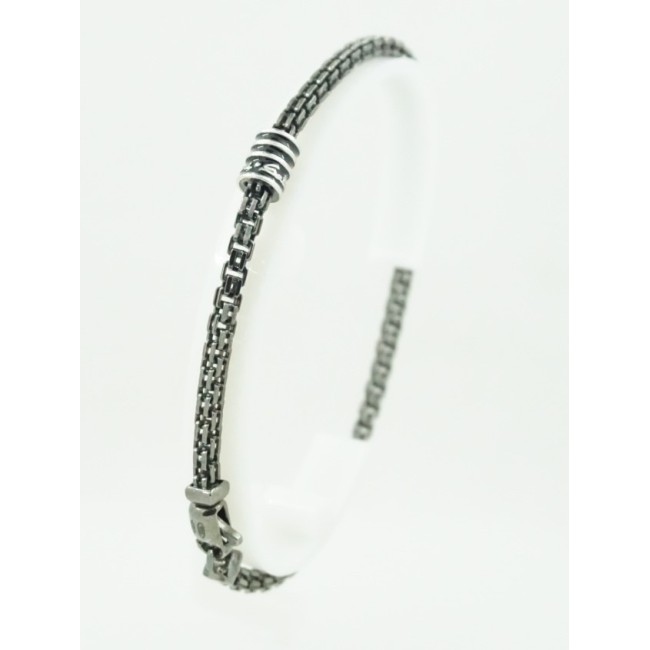 Bracciale uomo catena brunita quadri Salvini - 20071763