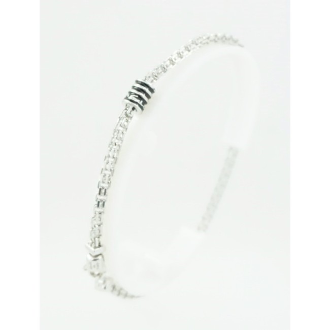 Plaid Salvini chain bracelet with logo-20071762