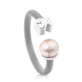 613105500 Tous tragen Mesh und Pearl Ring-