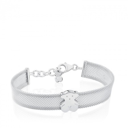 Bracciale Tous Mesh fascia con orsetto - 613101540