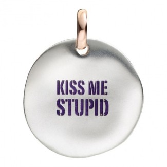 Big silver Kiss me stupid coin Civita by Queriot