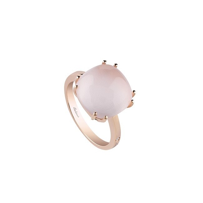 Rose gold ring Salvini Positano with Rose Quartz - 20068912