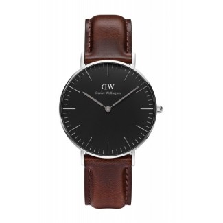 Daniel Wellington Bristol Watch silver black 36mm