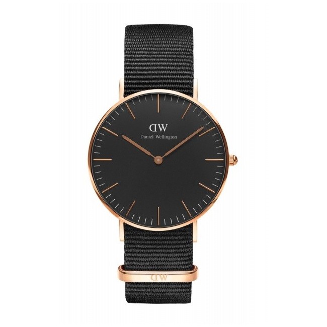 Daniel Wellington Cornwall Uhr rosé schwarz 36mm