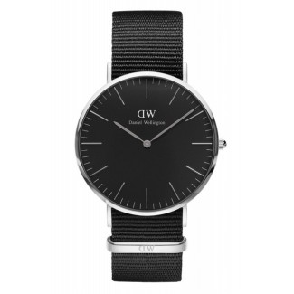  Daniel Wellington Cornwall Uhr silber schwarz 40mm