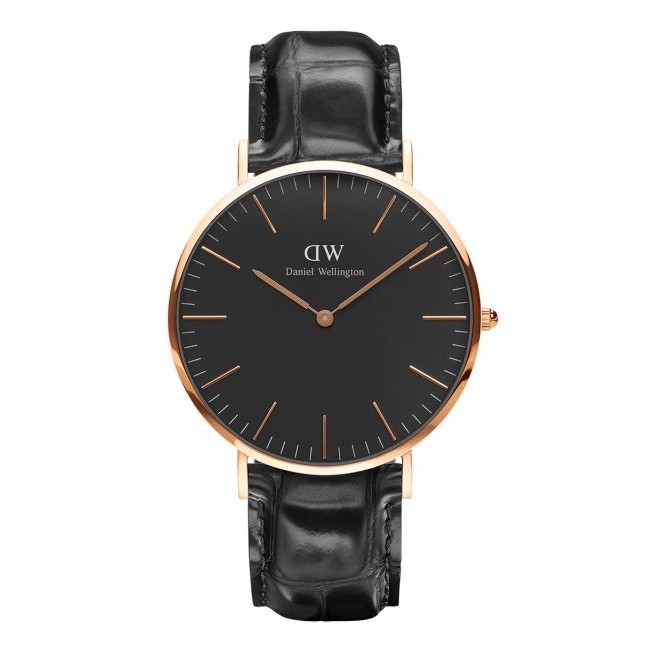 Daniel Wellington Reading Watch Rosé black 40mm