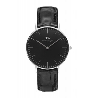 Daniel Wellington Reading Watch silver black 36mm