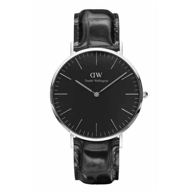 Daniel Wellington Reading Watch silver black 40mm