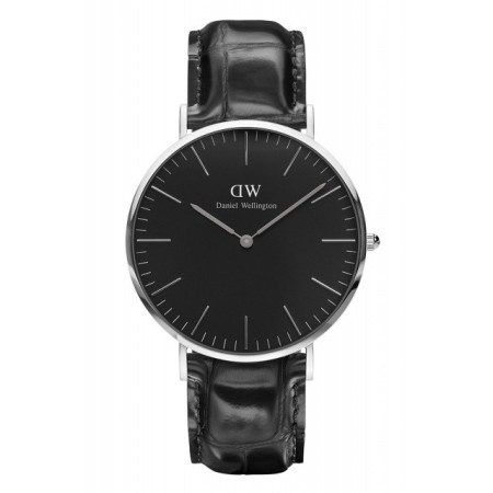 Daniel Wellington Reading Watch silver black 40mm