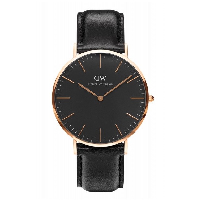 Orologio Daniel Wellington Sheffield rosè nero 40mm