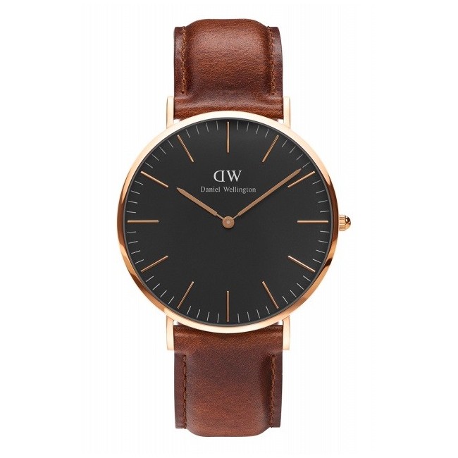  Daniel Wellington St Mawes rosé schwarz 40mm beobachten
