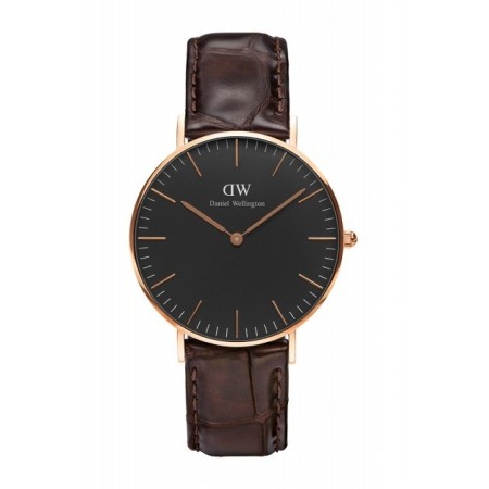 Daniel Wellington York Watch 36mm rosé case black dial