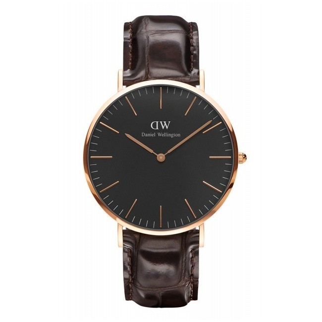 Daniel Wellington York Watch Rosé and black 40mm