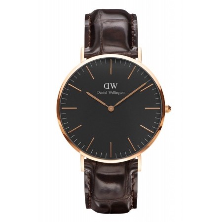 Daniel Wellington York Watch Rosé and black 40mm