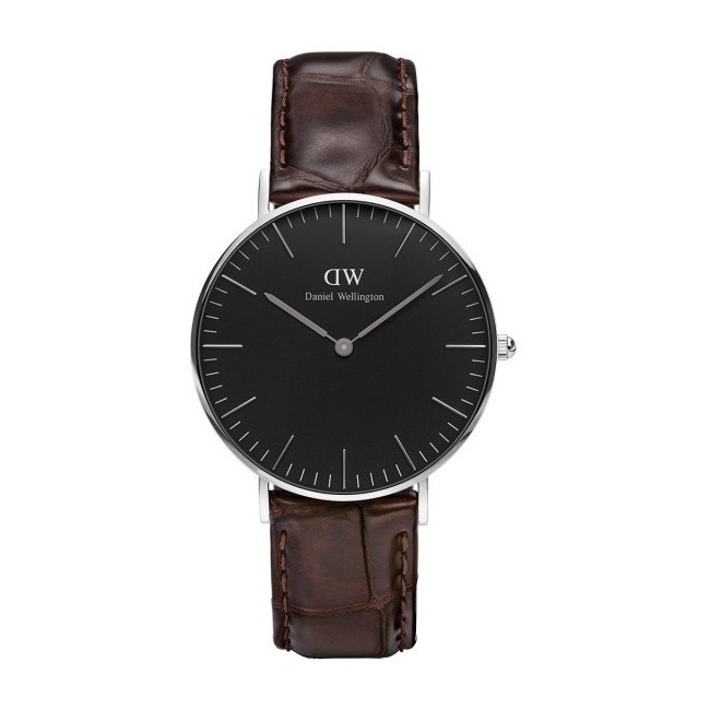 Daniel Wellington York Watch silver black 36mm