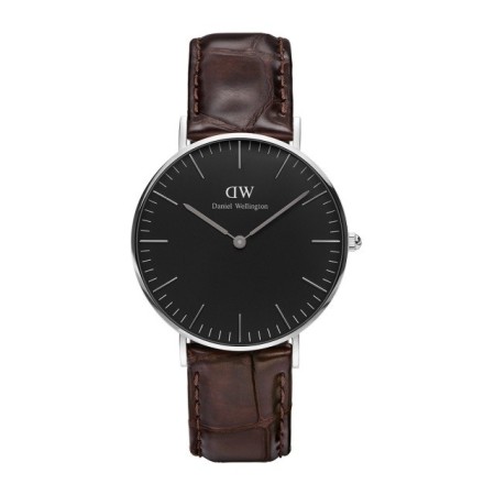  Daniel Wellington Yorker Uhr silber schwarz 36mm