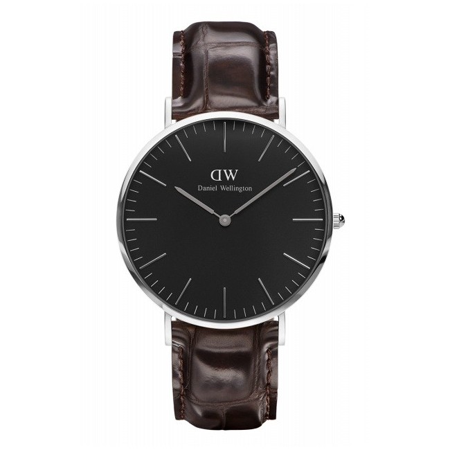  Daniel Wellington Yorker Uhr silber schwarz 40mm