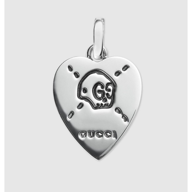 Gucci silver Ghost Herz Charms-YBG45527200100U