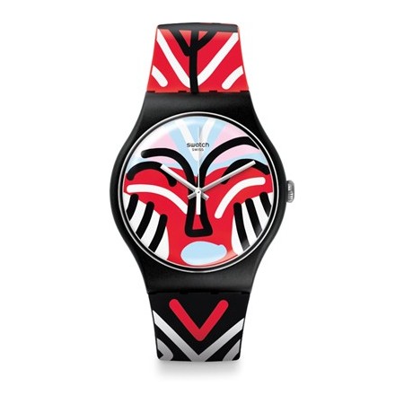 Uhr Farben weiße und rote Maske PARADE Strand Swing-SUOB127