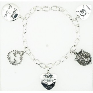 Bracciale Gucci con cinque Charms Blind For Love e Ghost