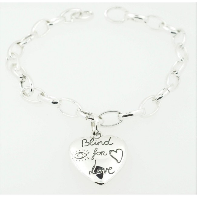 Gucci bracelet with a Blind For Love Heart Charms