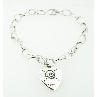 Gucci Ghost with a skull heart Charms